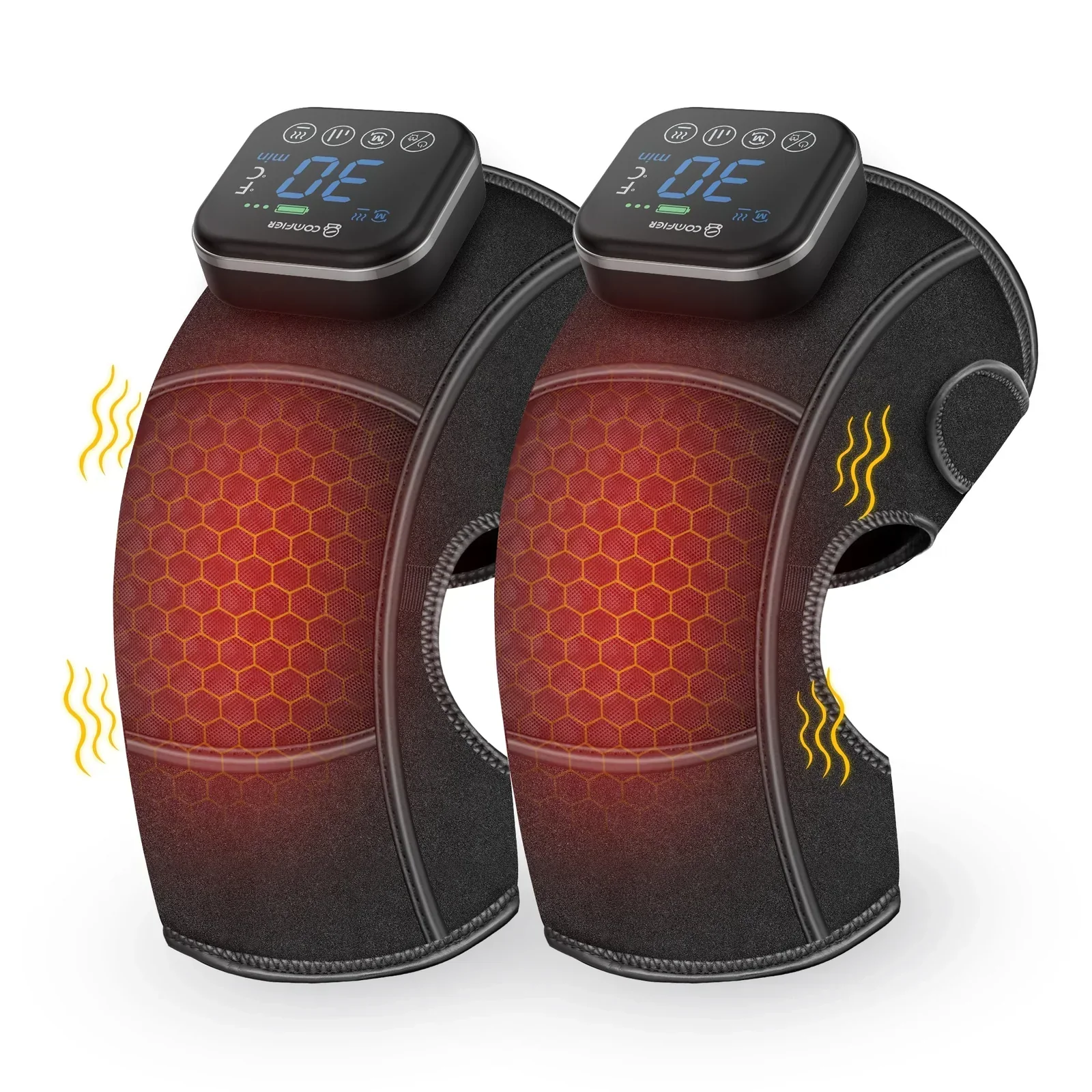 HEATED KNEE BRACE WITH MASSAGE