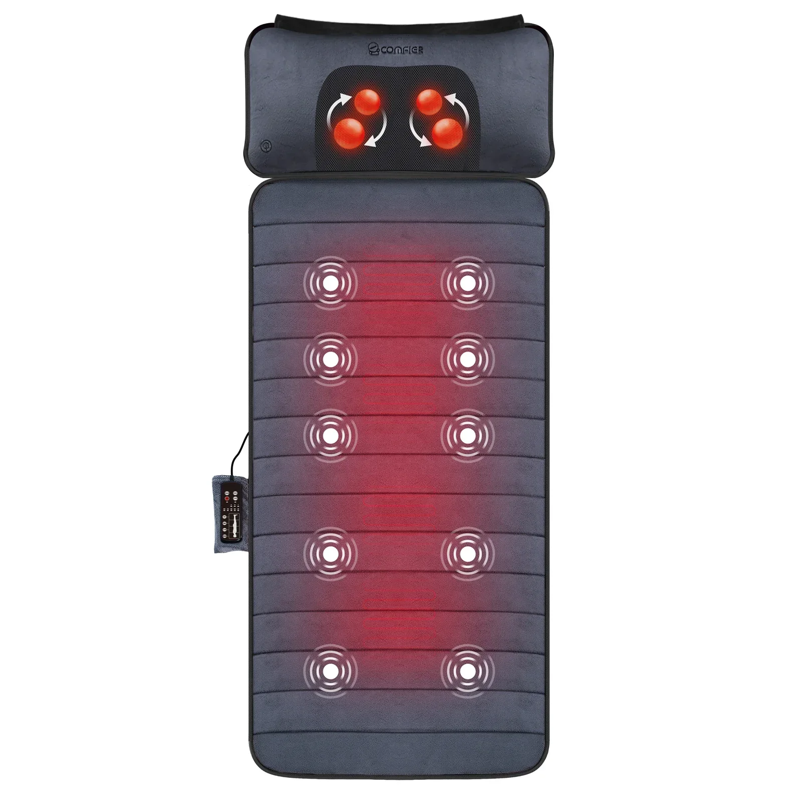 10 MOTORS MASSAGE MAT WITH SHIATSU NECK MASSAGER
